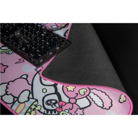 Tapis de souris gaming - KONIX - Hello Kitty - XXL 90 x 46 cm - Surface microfibre antidérapante - Caoutchouc