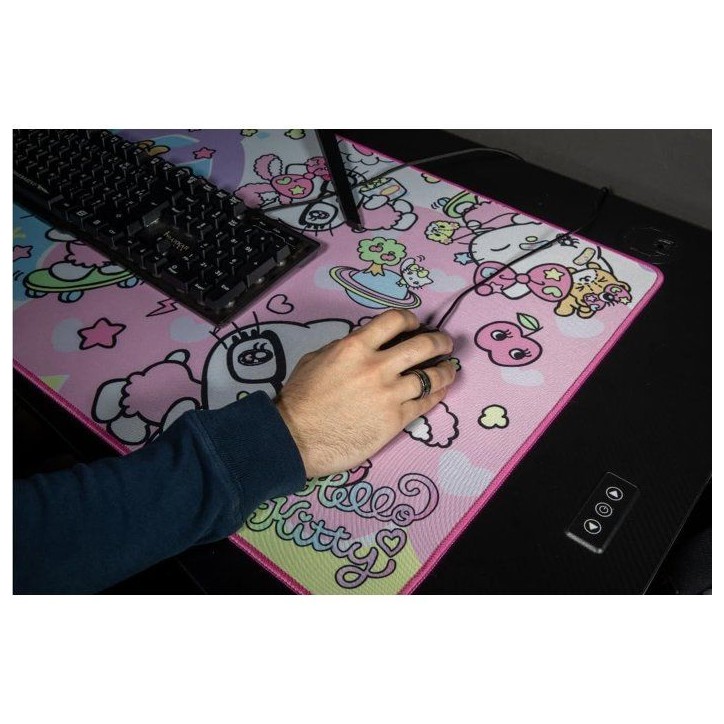 Tapis de souris gaming - KONIX - Hello Kitty - XXL 90 x 46 cm - Surface microfibre antidérapante - Caoutchouc Tapis de souris gaming - KONIX - Hello Kitty - XXL 90 x 46 cm - Surface microfibre antidérapante - Caoutchouc