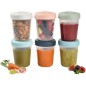 BÉABA - Lot 6 Portions Clip - 2eme Age - 250ml - 100% Hermetique - Empilables