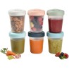 BÉABA - Lot 6 Portions Clip - 2eme Age - 250ml - 100% Hermetique - Em