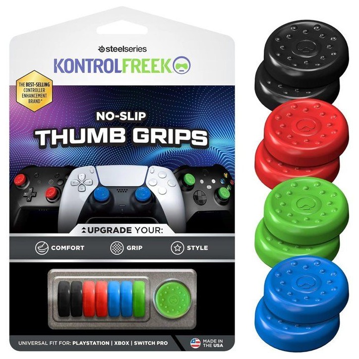 Pack de 8 Thumbgrips No-Slip - STEELSERIES - KontrolFreek - Universel - Multicolore Pack de 8 Thumbgrips No-Slip - STEELSERIES - KontrolFreek - Universel - Multicolore