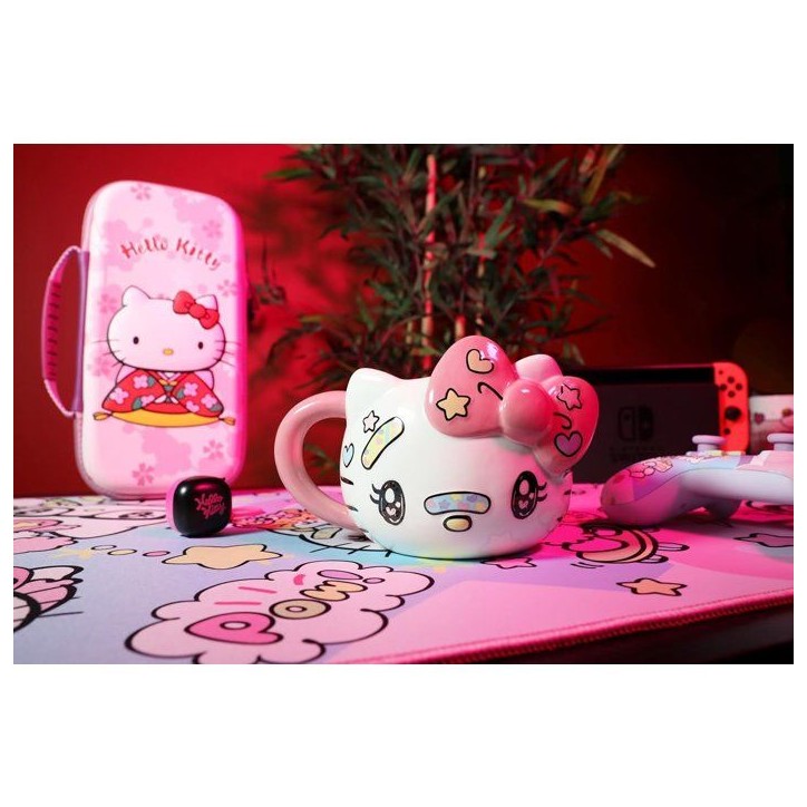Tasse en céramique - Konix - Hello Kitty - Mug 3D - 500 ml - Motif Kawaii - Blanc et rose Tasse en céramique - Konix - Hello Kitty - Mug 3D - 500 ml - Motif Kawaii - Blanc et rose
