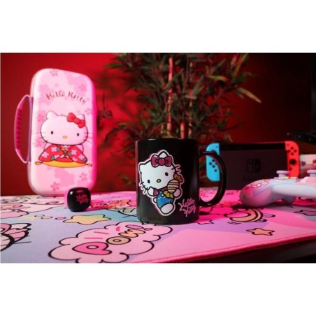 Mug thermoréactif - Konix - Hello Kitty - 320 ml - Motif bonbons - Noir