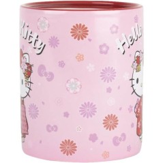 Mug thermoréactif - Konix - Hello Kitty - 320 ml - Motif kimono - Rou