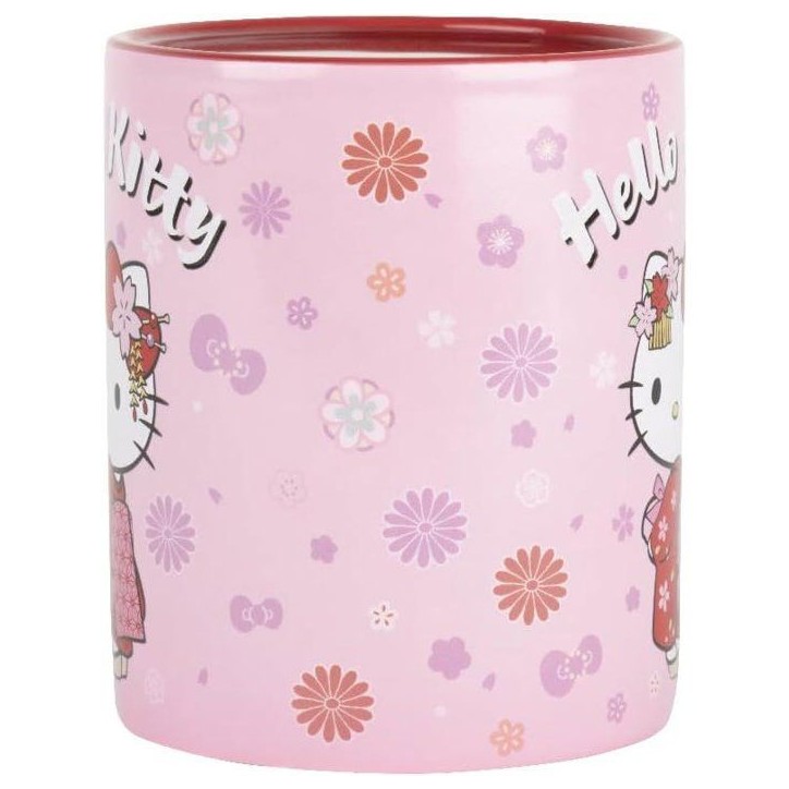Mug thermoréactif - Konix - Hello Kitty - 320 ml - Motif kimono - Rouge Mug thermoréactif - Konix - Hello Kitty - 320 ml - Motif kimono - Rouge
