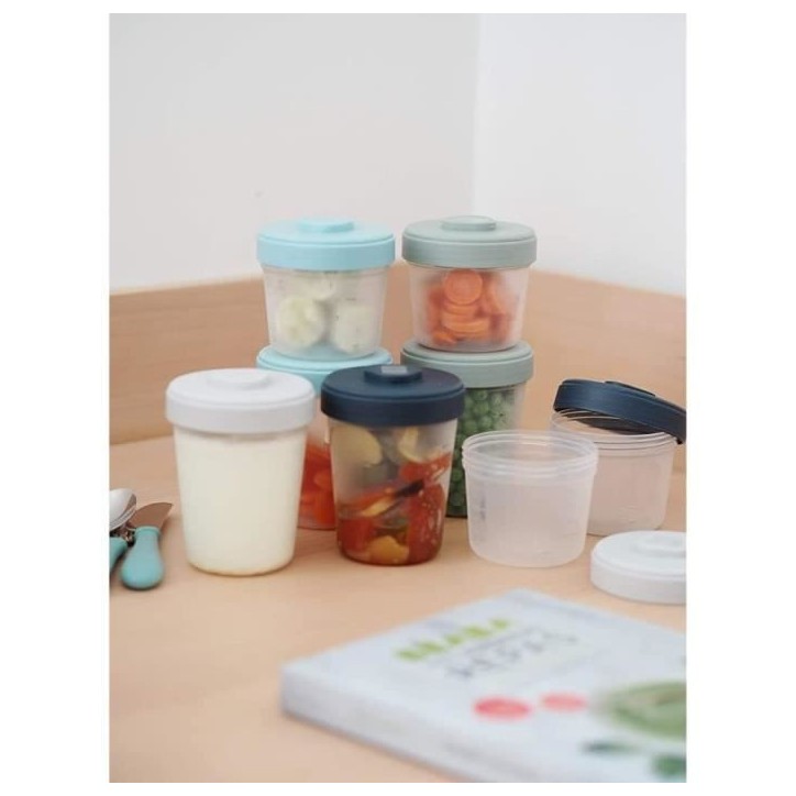 BÉABA - Lot 6 Portions Clip - 2eme Age - 250ml - 100% Hermetique - Empilables BÉABA - Lot 6 Portions Clip - 2eme Age - 250ml - 100% Hermetique - Empilables