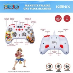 Manette de jeu - Nintendo Switch, Switch 2 et PC - One Piece - Filaire