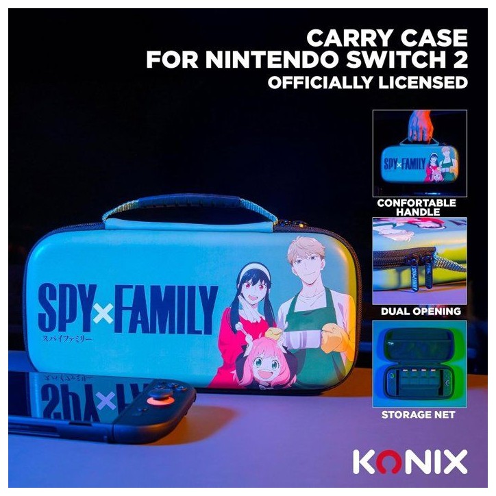 Housse de protection et transport - Nintendo Switch 2 - Konix - Spy x Family - Rangement accessoires - Motif famille Forger - Ve Housse de protection et transport - Nintendo Switch 2 - Konix - Spy x Family - Rangement accessoires - Motif famille Forger - Ve