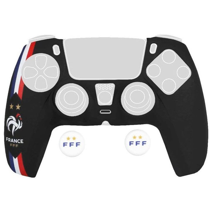 Coque de protection pour manette DualSense PS5 - Konix - FFF - Silicone - Appuie-pouces - Noir Coque de protection pour manette DualSense PS5 - Konix - FFF - Silicone - Appuie-pouces - Noir