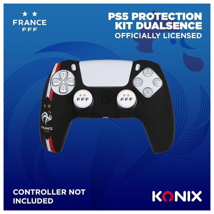 Coque de protection pour manette DualSense PS5 - Konix - FFF - Silicone - Appuie-pouces - Noir Coque de protection pour manette DualSense PS5 - Konix - FFF - Silicone - Appuie-pouces - Noir