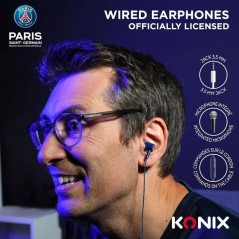 Écouteurs - Filaires - Konix - PSG - Haut-parleurs 10 mm - Microphone