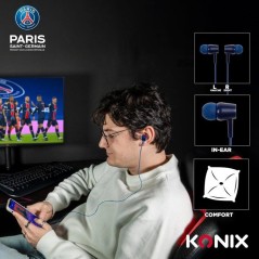 Écouteurs - Filaires - Konix - PSG - Haut-parleurs 10 mm - Microphone