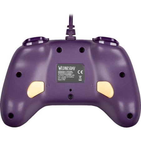 Manette de jeu - Nintendo Switch/Switch 2 et PC - Mercredi - Filaire - Violet et noir - Poignées anti-dérapantes