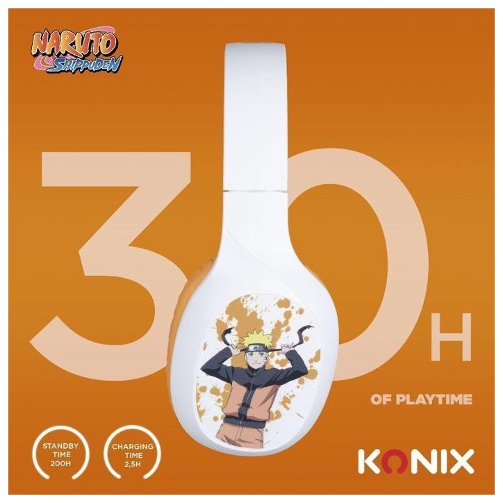 Casque audio supra-auriculaire sans fil - Konix - Naruto Shippuden - Bluetooth 5.3 smartphones et tablettes - Autonomie 30 h Casque audio supra-auriculaire sans fil - Konix - Naruto Shippuden - Bluetooth 5.3 smartphones et tablettes - Autonomie 30 h