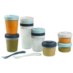 BÉABA - Lot 12 Portions Conservation et 2 Cuilleres Silicone - Pack 1