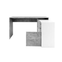 Bureau d'angle LONDON - Panneaux de particules - Décor béton structu