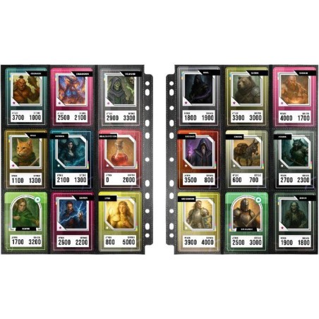 Classeur de 10 feuilles avec 9 pochettes - Konix - Jeux de cartes a co