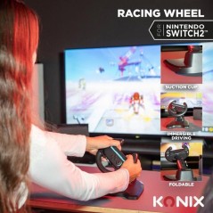 Volant Racing Wheel - Manette Joy-Con Nintendo Switch 2 - Konix - Comp