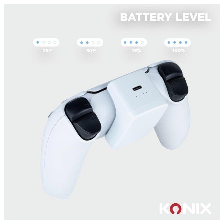 Batterie externe pour manettes Joy-Con - Nintendo Switch 2 - Konix - Indicateur de charge LED - 10 modes d'éclairage RVB - Noir Batterie externe pour manettes Joy-Con - Nintendo Switch 2 - Konix - Indicateur de charge LED - 10 modes d'éclairage RVB - Noir