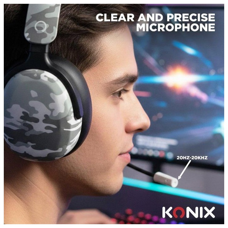 Casque gaming - Filaire - Konix - PS5, Switch 2 et Xbox Series X|S - Nexus - Haut-parleurs 40 mm - Microphone - 1,5 m Casque gaming - Filaire - Konix - PS5, Switch 2 et Xbox Series X|S - Nexus - Haut-parleurs 40 mm - Microphone - 1,5 m