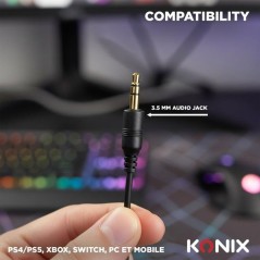Casque gaming - Filaire - Konix - PS5, Switch 2 et Xbox Series X|S - N