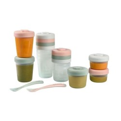 BÉABA - Lot 12 Portions Conservation et 2 Cuilleres Silicone - Pack 1