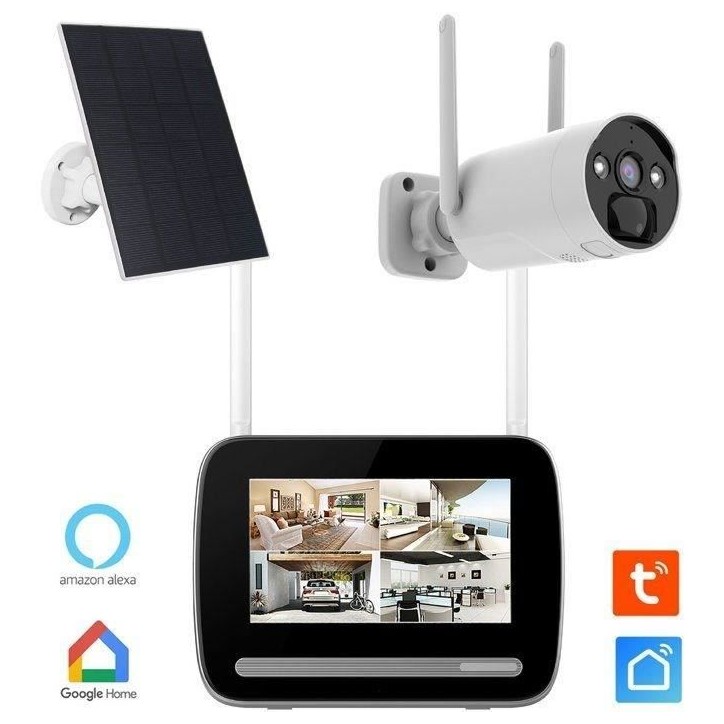 Kit écran 7' enregistreur 4MP ULTRA HD - KYF - Caméra rechargeable + Panneau solaire Kit écran 7' enregistreur 4MP ULTRA HD - KYF - Caméra rechargeable + Panneau solaire
