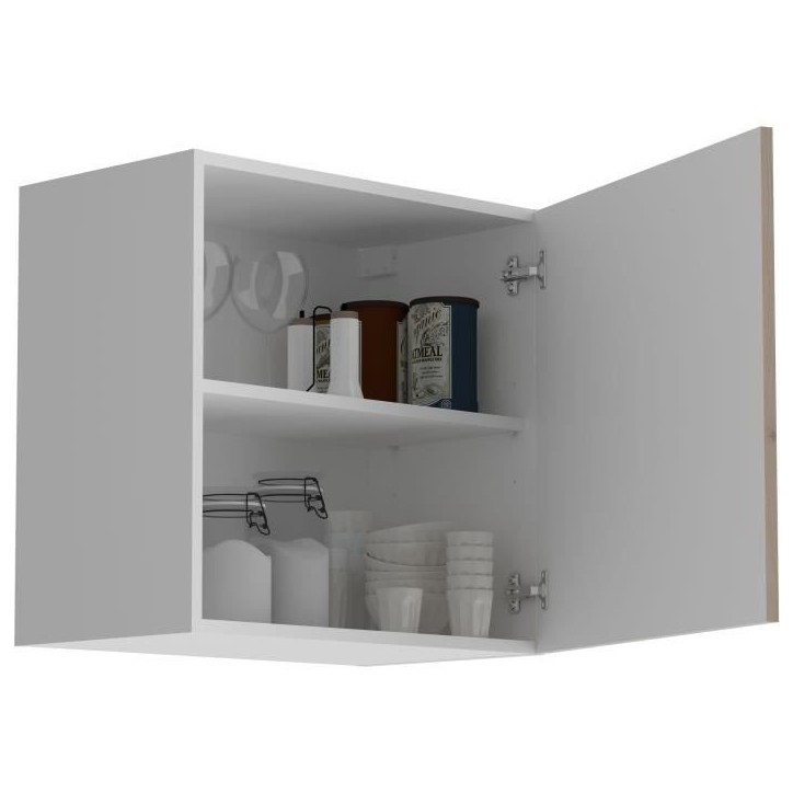 OSLO Meuble haut 1 porte - Décor Chene Jackson - L 60 x P 36 x H 58 cm OSLO Meuble haut 1 porte - Décor Chene Jackson - L 60 x P 36 x H 58 cm