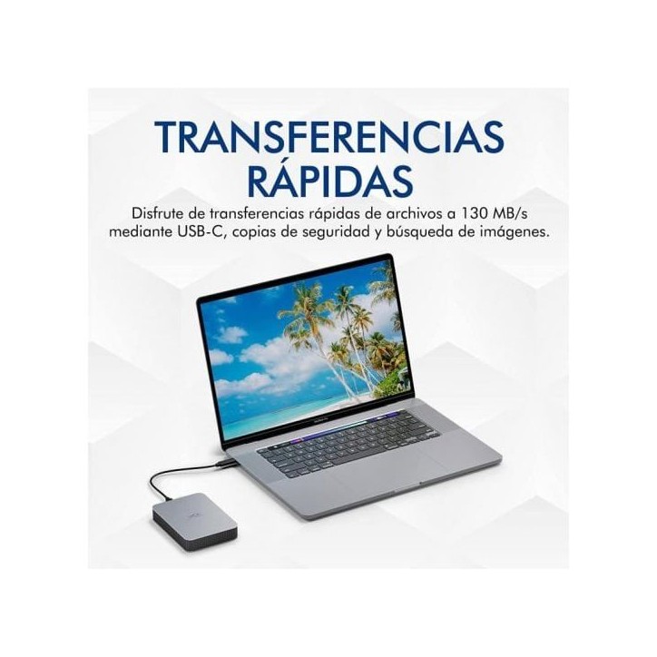 Disque dur externe LaCie Mobile Drive Moon Silver USB-C STLP5000400 - 5To Disque dur externe LaCie Mobile Drive Moon Silver USB-C STLP5000400 - 5To
