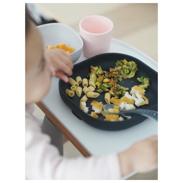Coffret Repas Silicone - BEABA - Night Blue - Assiette, Bol, Verre, Cuillere - Bébé 4 mois Coffret Repas Silicone - BEABA - Night Blue - Assiette, Bol, Verre, Cuillere - Bébé 4 mois