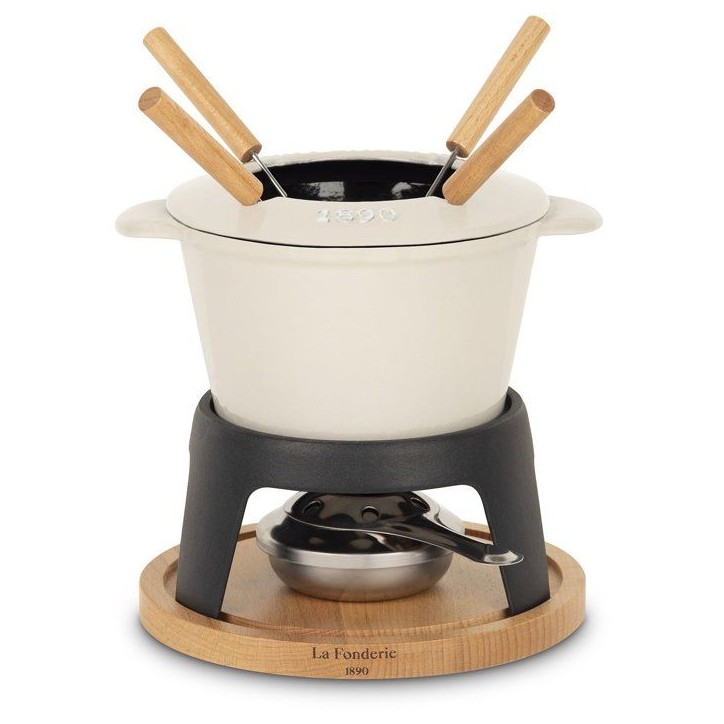 Fondue en fonte émaillée - LA FONDERIE 1890 - MONT JOLY - 1,2 L - 4 personnes - Beige Fondue en fonte émaillée - LA FONDERIE 1890 - MONT JOLY - 1,2 L - 4 personnes - Beige