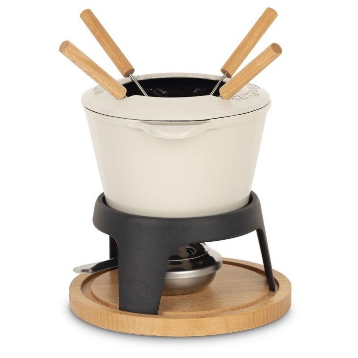 Fondue en fonte émaillée - LA FONDERIE 1890 - MONT JOLY - 1,2 L - 4 personnes - Beige Fondue en fonte émaillée - LA FONDERIE 1890 - MONT JOLY - 1,2 L - 4 personnes - Beige