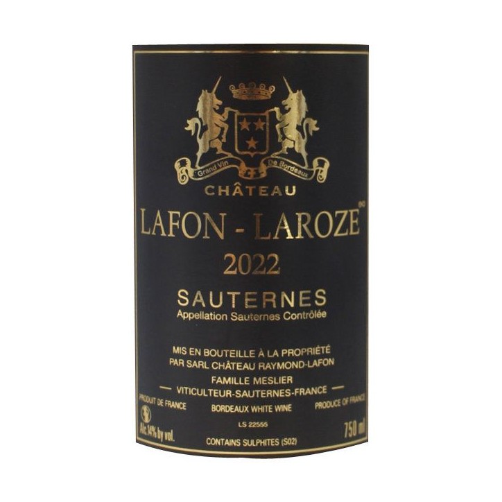 Château Lafon-Laroze 2022 Sauternes - Vin blanc de Bordeaux