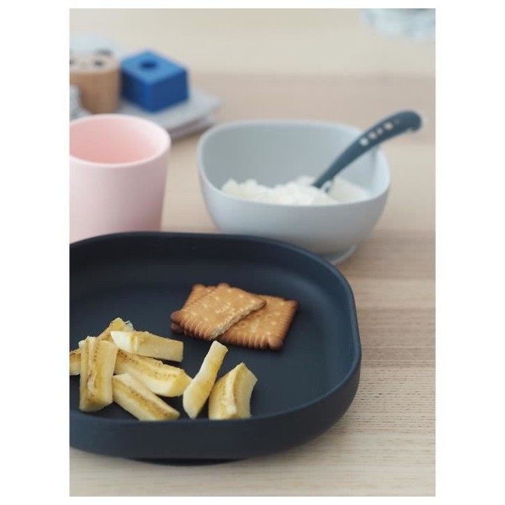 Coffret Repas Silicone - BEABA - Night Blue - Assiette, Bol, Verre, Cuillere - Bébé 4 mois Coffret Repas Silicone - BEABA - Night Blue - Assiette, Bol, Verre, Cuillere - Bébé 4 mois