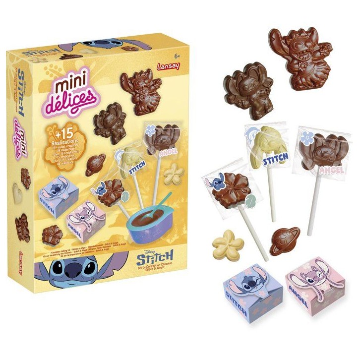 Mini délices - LANSAY - Kit de confection chocolat Stitch & Angel - Des 6 ans