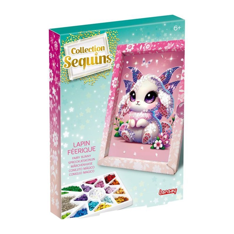 Kit loisir créatif - LANSAY - Collection sequins féérique - Lapin -
