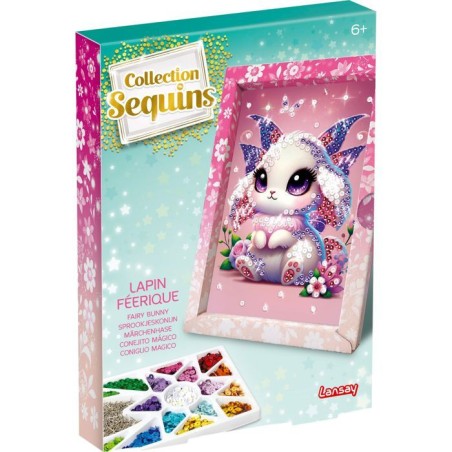 Kit loisir créatif - LANSAY - Collection sequins féérique - Lapin -