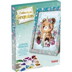 Kit loisir créatif - LANSAY - Collection sequins féérique - Ourson