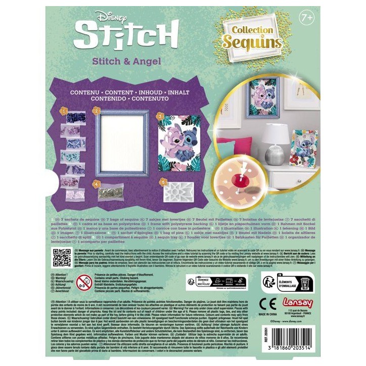 Jeu de création - LANSAY - Collection sequins - STITCH & ANGEL - Des 7 ans Jeu de création - LANSAY - Collection sequins - STITCH & ANGEL - Des 7 ans