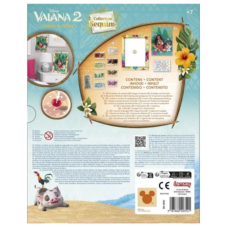 Kit loisir créatif - LANSAY - Collection sequins - VAIANA & SIMEA - Des 7 ans Kit loisir créatif - LANSAY - Collection sequins - VAIANA & SIMEA - Des 7 ans