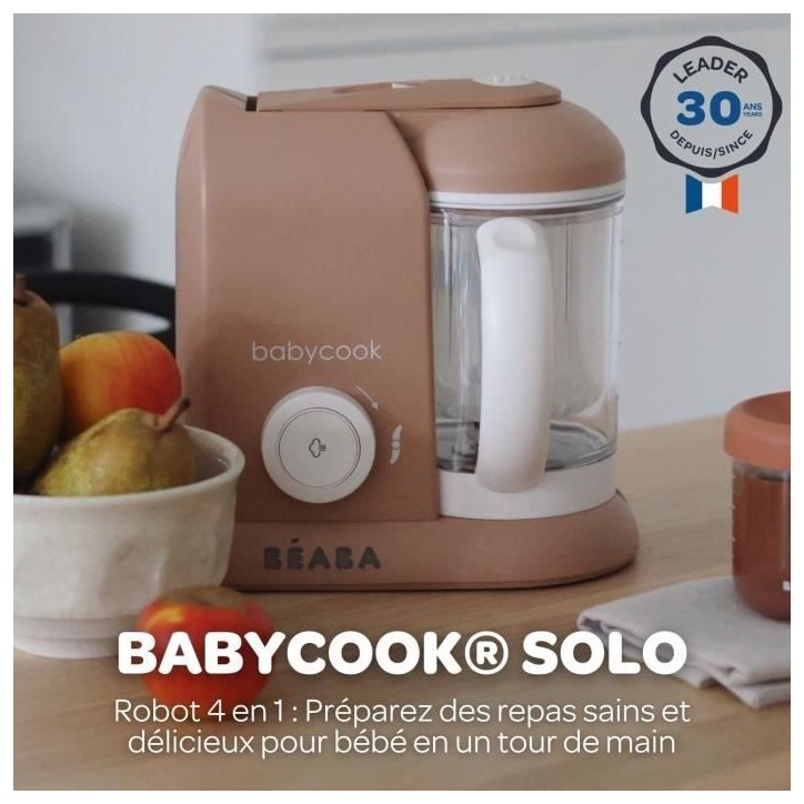 BÉABA - Babycook Solo - Robot Bébé 4 en 1 Mixeur-Cuiseur - Cuisson Vapeur - Pralin BÉABA - Babycook Solo - Robot Bébé 4 en 1 Mixeur-Cuiseur - Cuisson Vapeur - Pralin