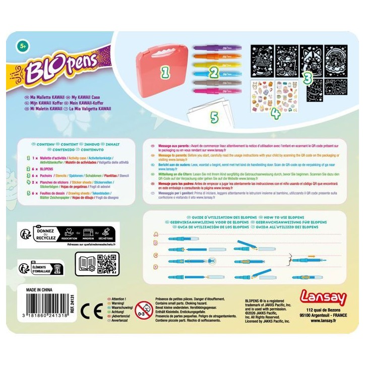 Blopens - LANSAY - Ma malette Kawaii - Des 5 ans
