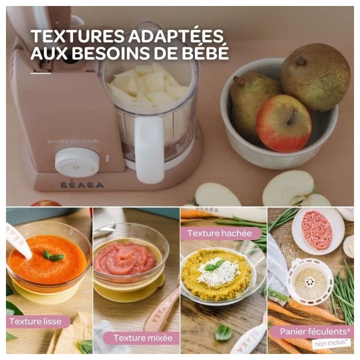 BÉABA - Babycook Solo - Robot Bébé 4 en 1 Mixeur-Cuiseur - Cuisson Vapeur - Pralin BÉABA - Babycook Solo - Robot Bébé 4 en 1 Mixeur-Cuiseur - Cuisson Vapeur - Pralin