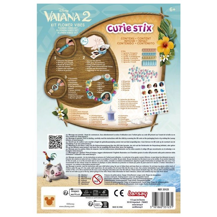 Cutie Stix - LANSAY - Kit flower vibes - Vaiana 2 - Des 6 ans