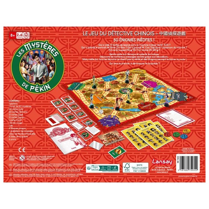LES MYSTeRES DE PÉKIN - Jeu de société - LANSAY - Des 8 ans LES MYSTeRES DE PÉKIN - Jeu de société - LANSAY - Des 8 ans