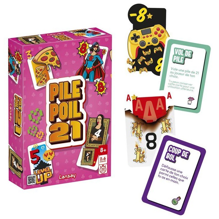 PILE POIL 21 - Jeu de société - LANSAY - Des 8 ans PILE POIL 21 - Jeu de société - LANSAY - Des 8 ans