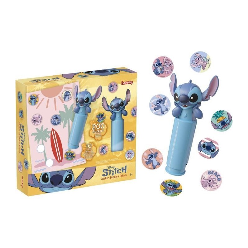 Atelier stickers - LANSAY - STITCH - 1 tampon, 200 Stickers - Des 5 an
