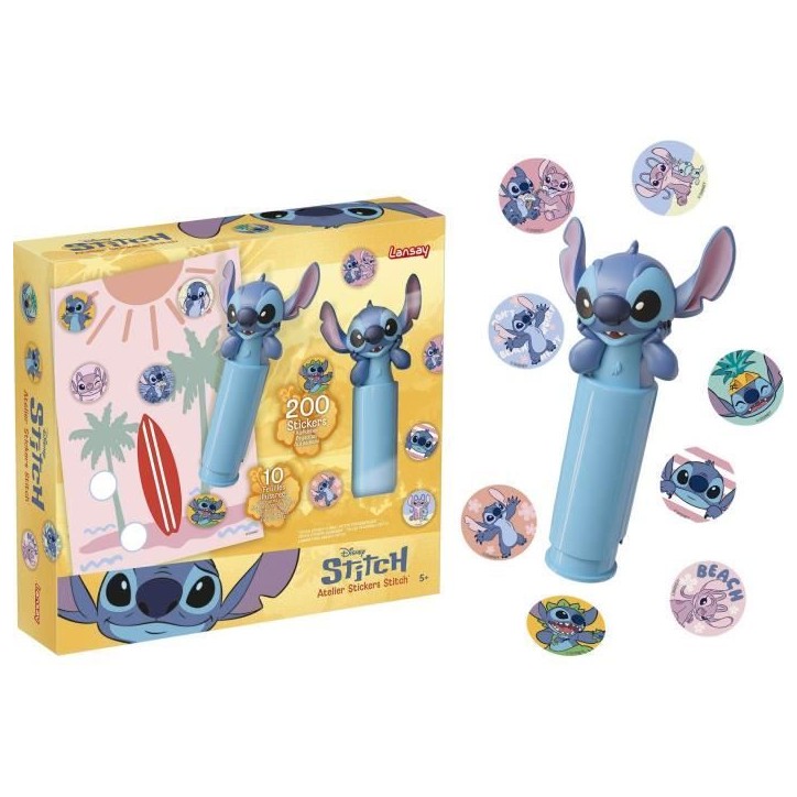 Atelier stickers - LANSAY - STITCH - 1 tampon, 200 Stickers - Des 5 ans Atelier stickers - LANSAY - STITCH - 1 tampon, 200 Stickers - Des 5 ans