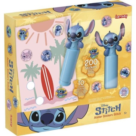 Atelier stickers - LANSAY - STITCH - 1 tampon, 200 Stickers - Des 5 ans