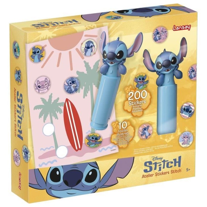 Atelier stickers - LANSAY - STITCH - 1 tampon, 200 Stickers - Des 5 ans Atelier stickers - LANSAY - STITCH - 1 tampon, 200 Stickers - Des 5 ans